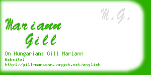 mariann gill business card